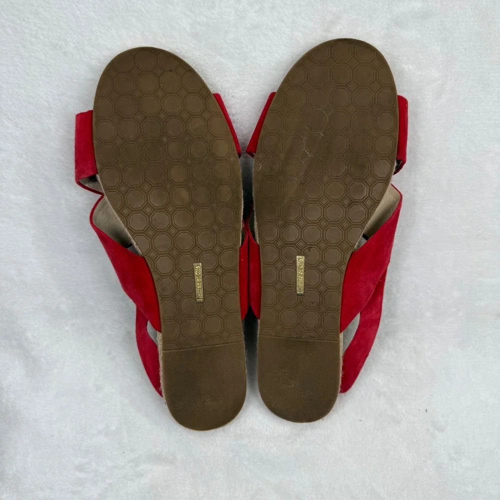 Louise et Cie Isamari‎ Red Suede Espadrille Slingback Sandals 11M LO-ISAMARI-R